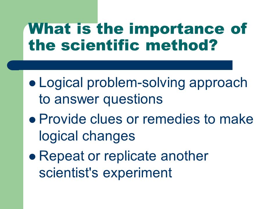 scientific method problem solving definition
